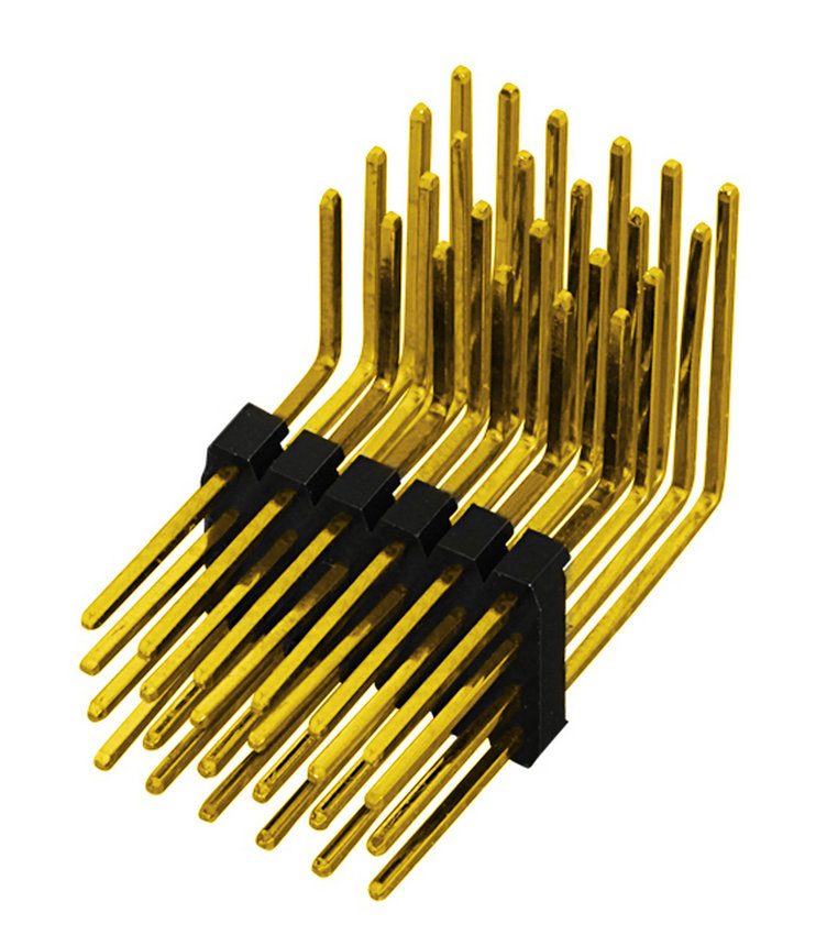 PH2.54mm Pin Header Four Row Single Body Right Angle Type Board to Board Connector Pin Connector