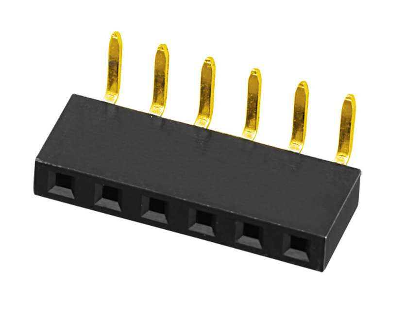 PH2.54mm Female Header  Single Row H=5.7, 7.1, 8.5  Y-type Right Angle Type  Connector 