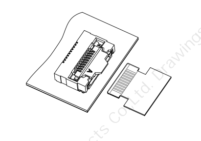 翻蓋臥貼0.5mm Pitch H2.2